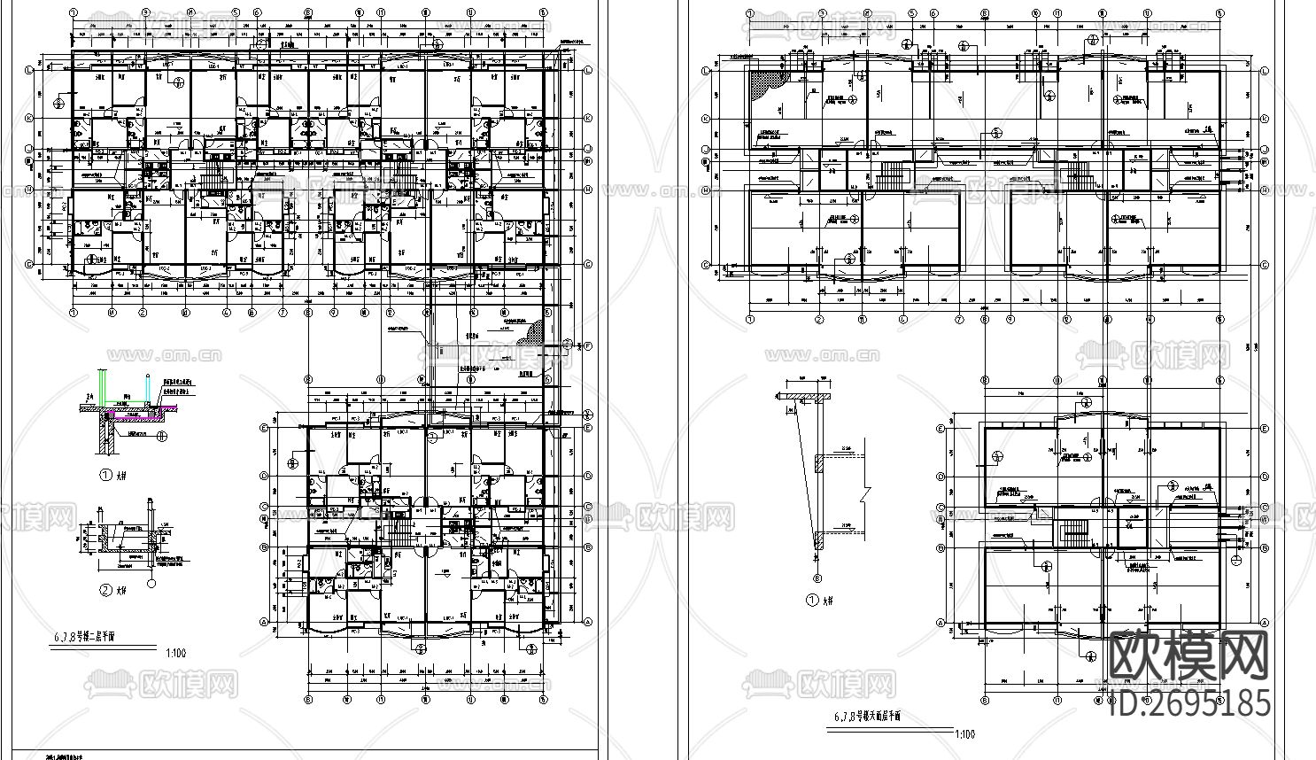 宏润阳光花园居民小区cad施工图下载（渲染图2）
