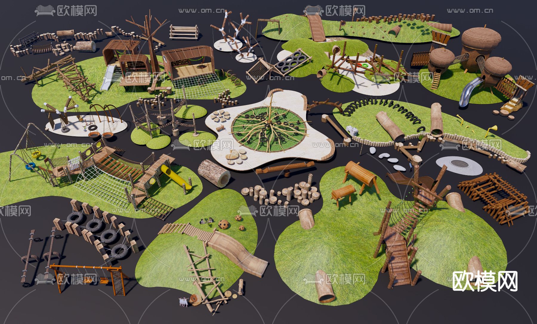 儿童游乐设施su模型