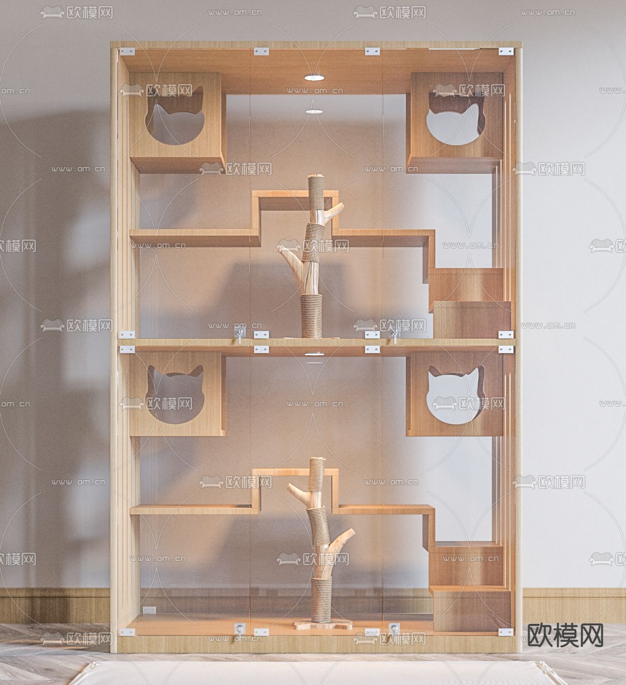 猫舍 猫爬架su模型下载（渲染图1）