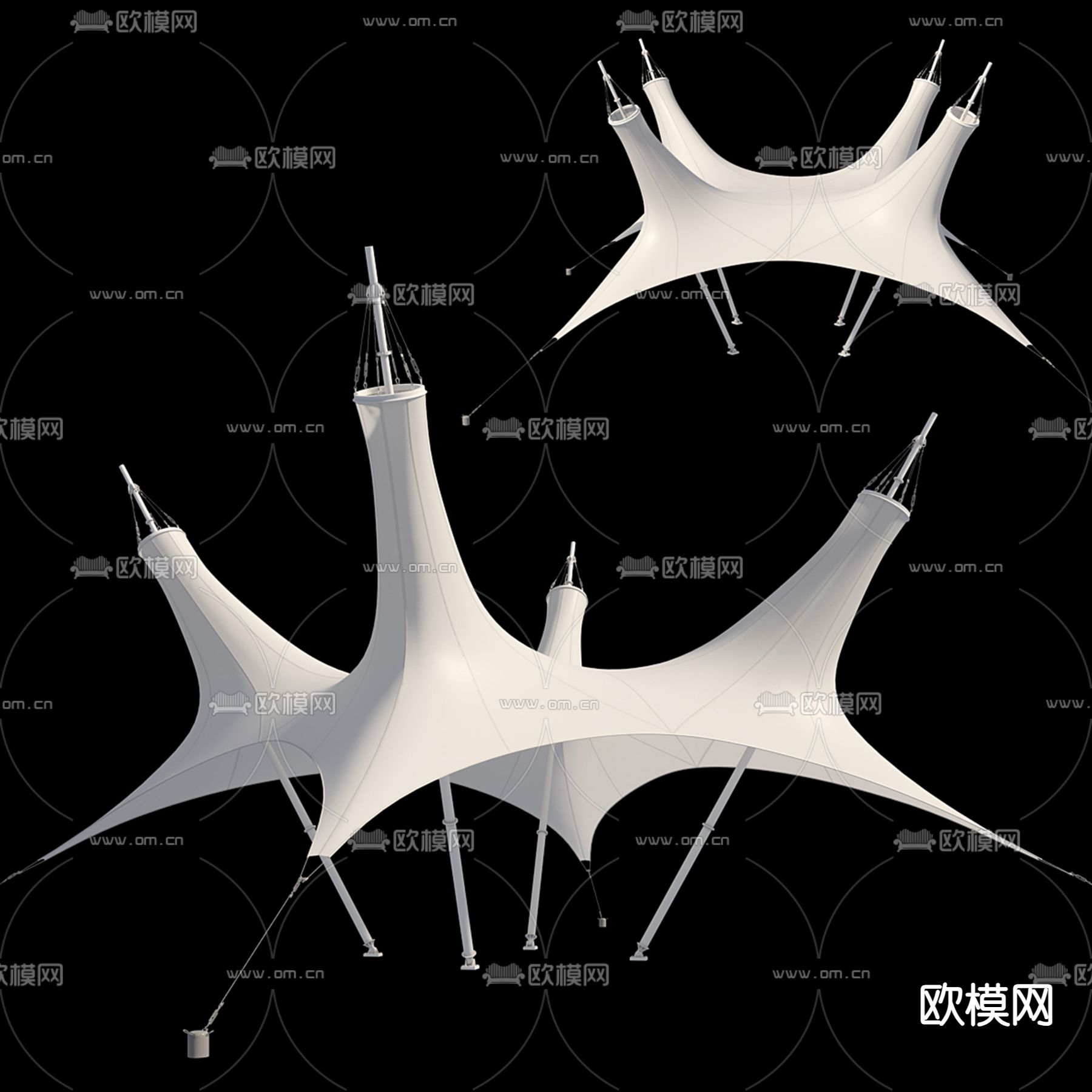遮阳篷 遮阳网3d模型下载