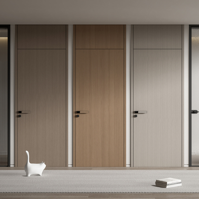 单开门 玻璃门 通顶门su模型