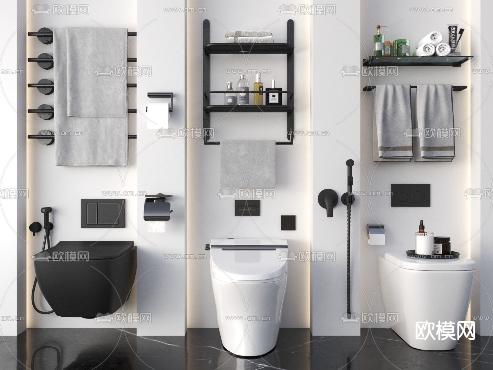 智能马桶 便器 洁具3d模型下载