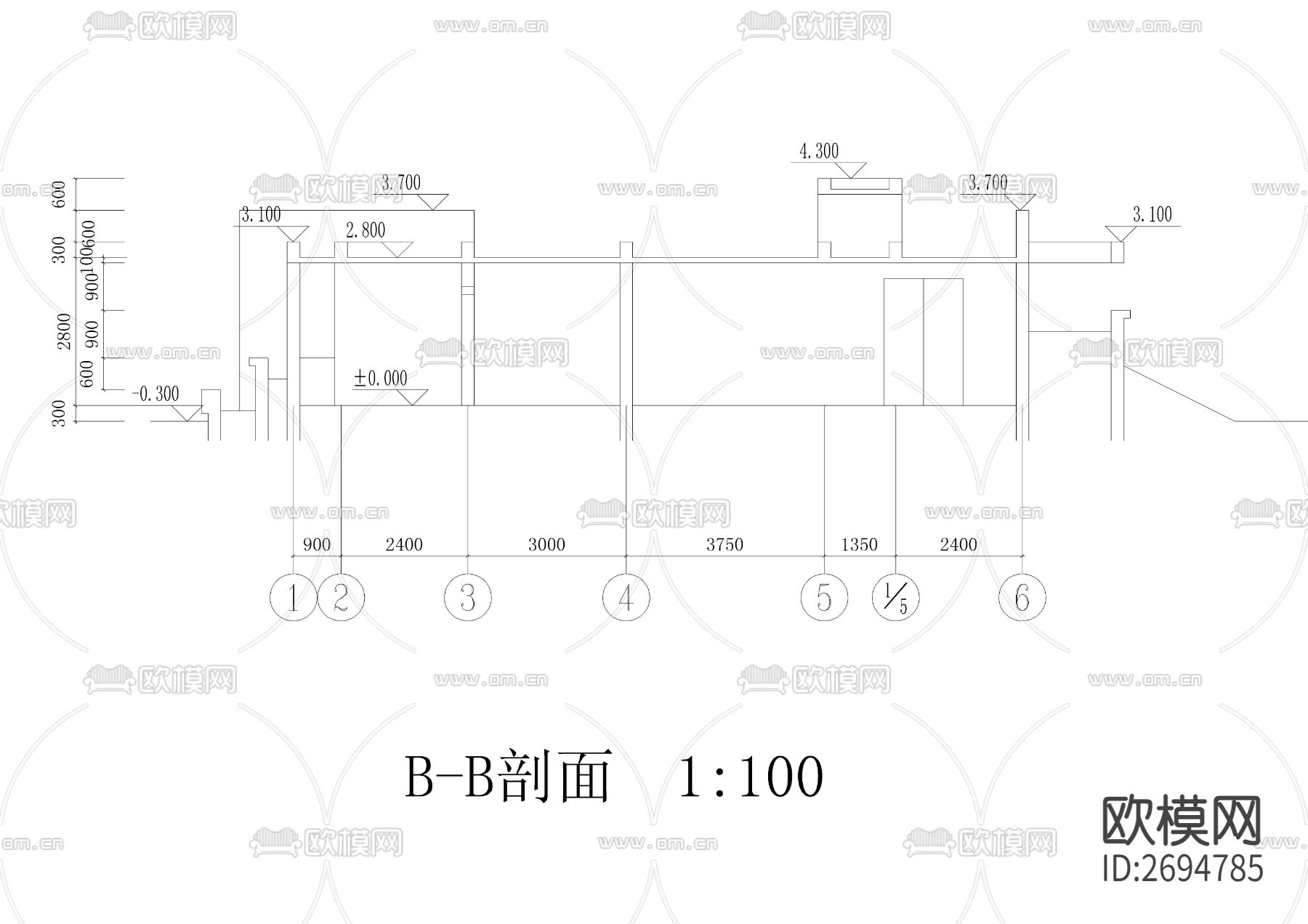 小区入口特色景观值班建筑cad施工图下载（渲染图6）