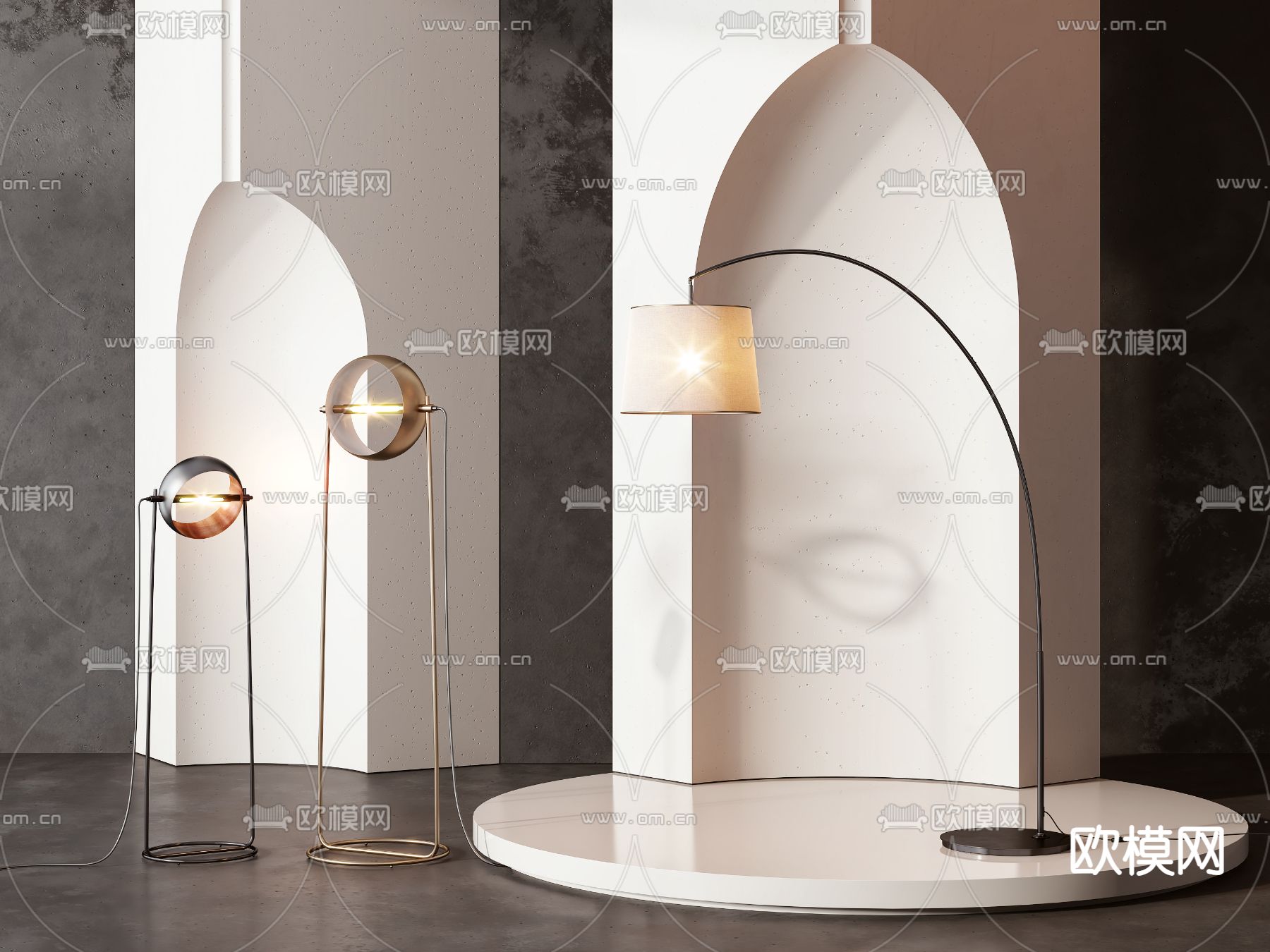 落地灯3d模型下载