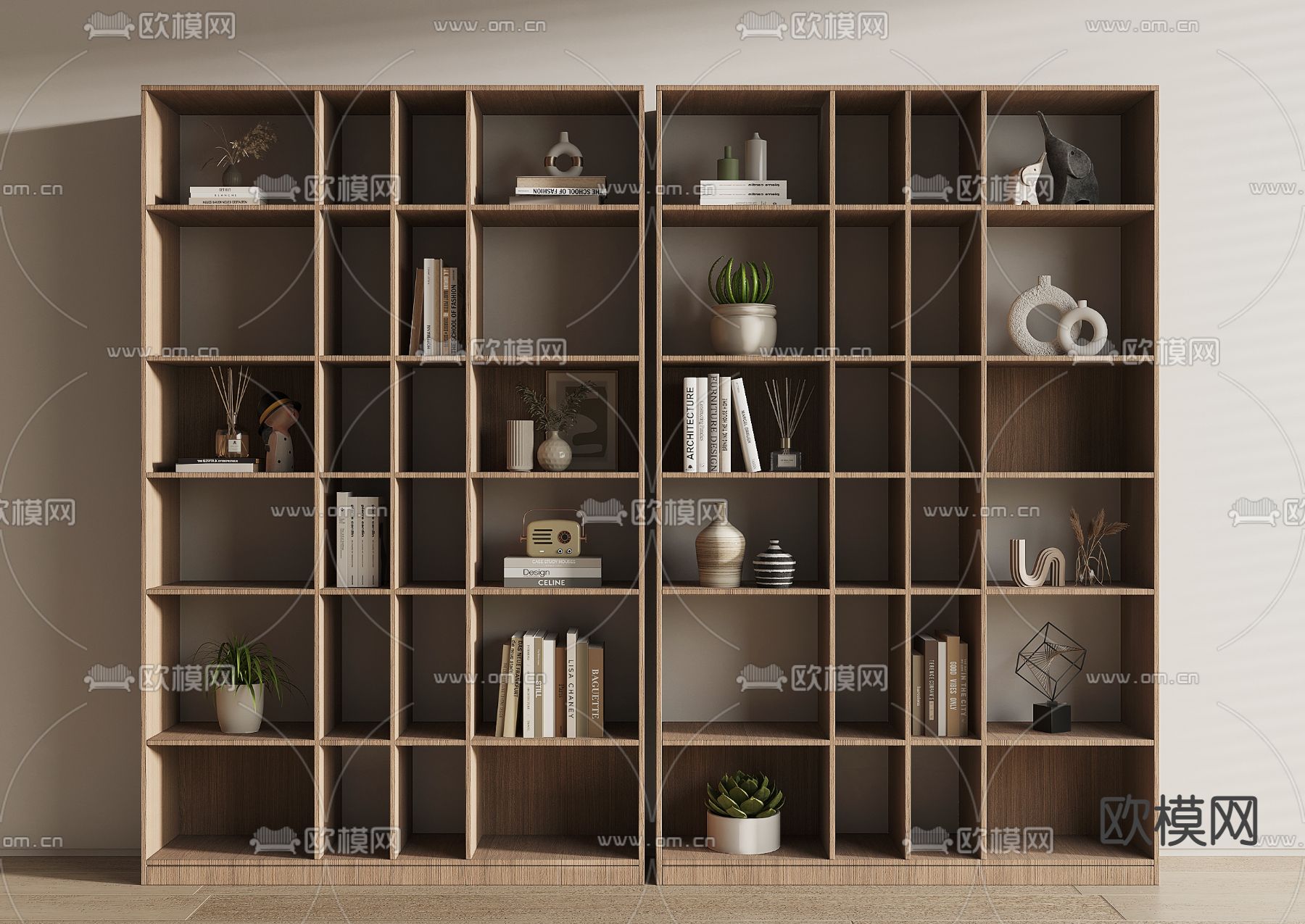 书柜 书架3d模型下载