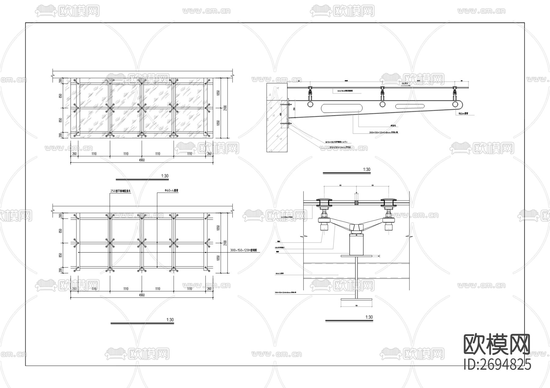 社区健身中心cad施工图下载（渲染图6）