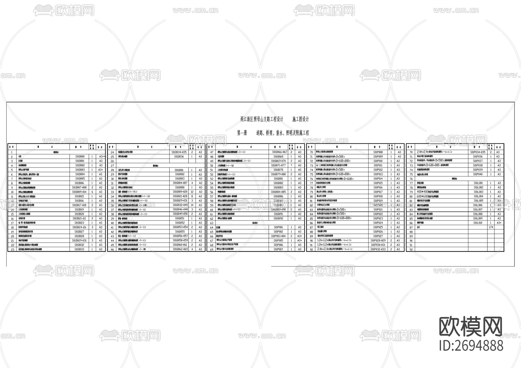 照母山支路工程cad施工图下载（渲染图2）