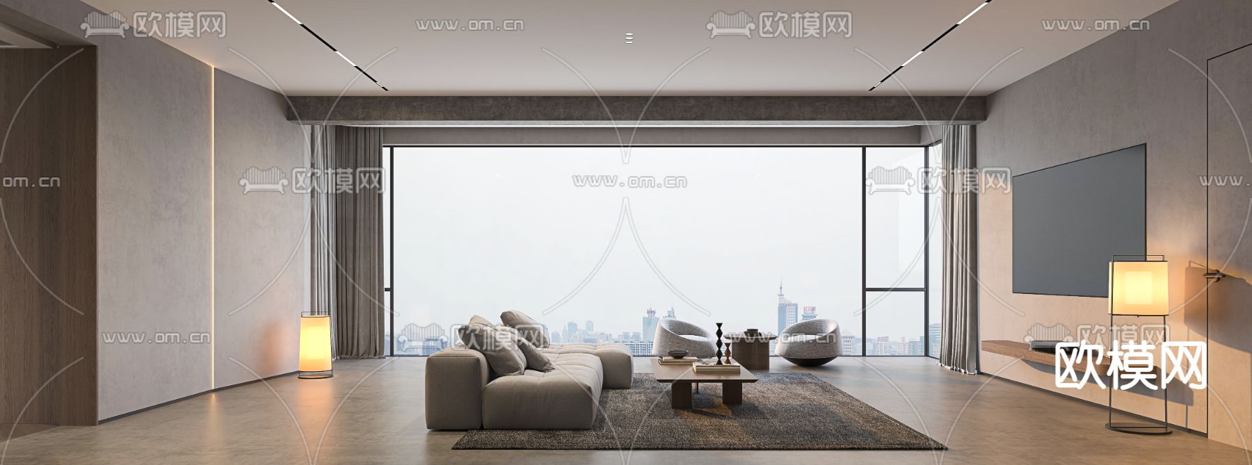 北欧客餐厅3d模型下载（渲染图3）