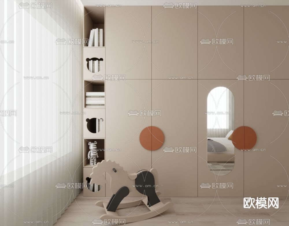 儿童衣柜3d模型下载