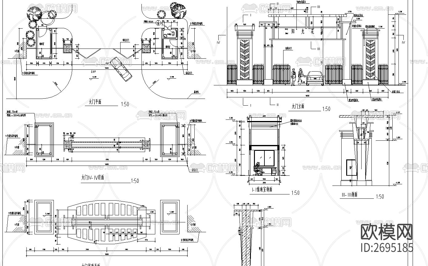 宏润阳光花园居民小区cad施工图下载（渲染图1）