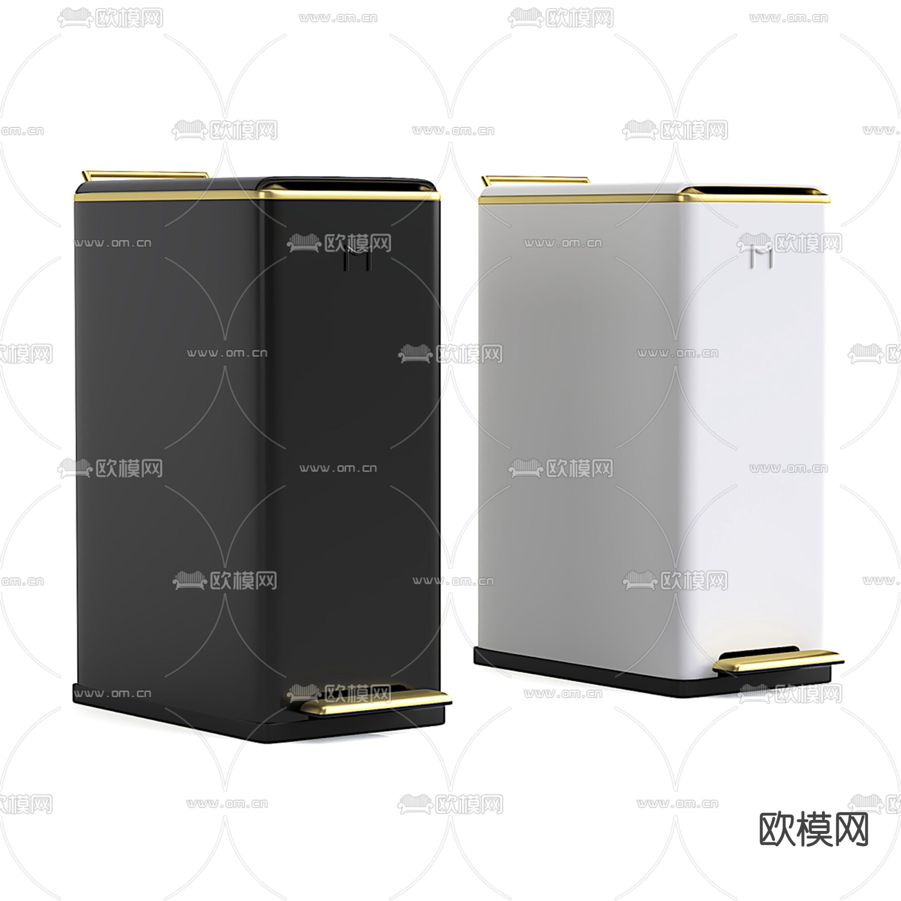 垃圾桶3d模型下载（渲染图2）