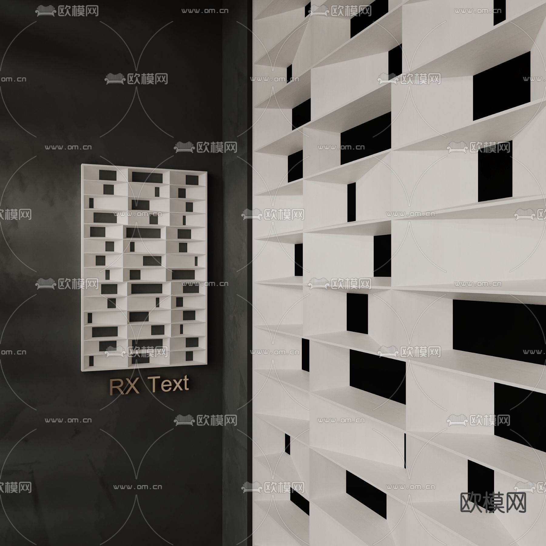 侘寂隔断 屏风su模型下载（渲染图1）