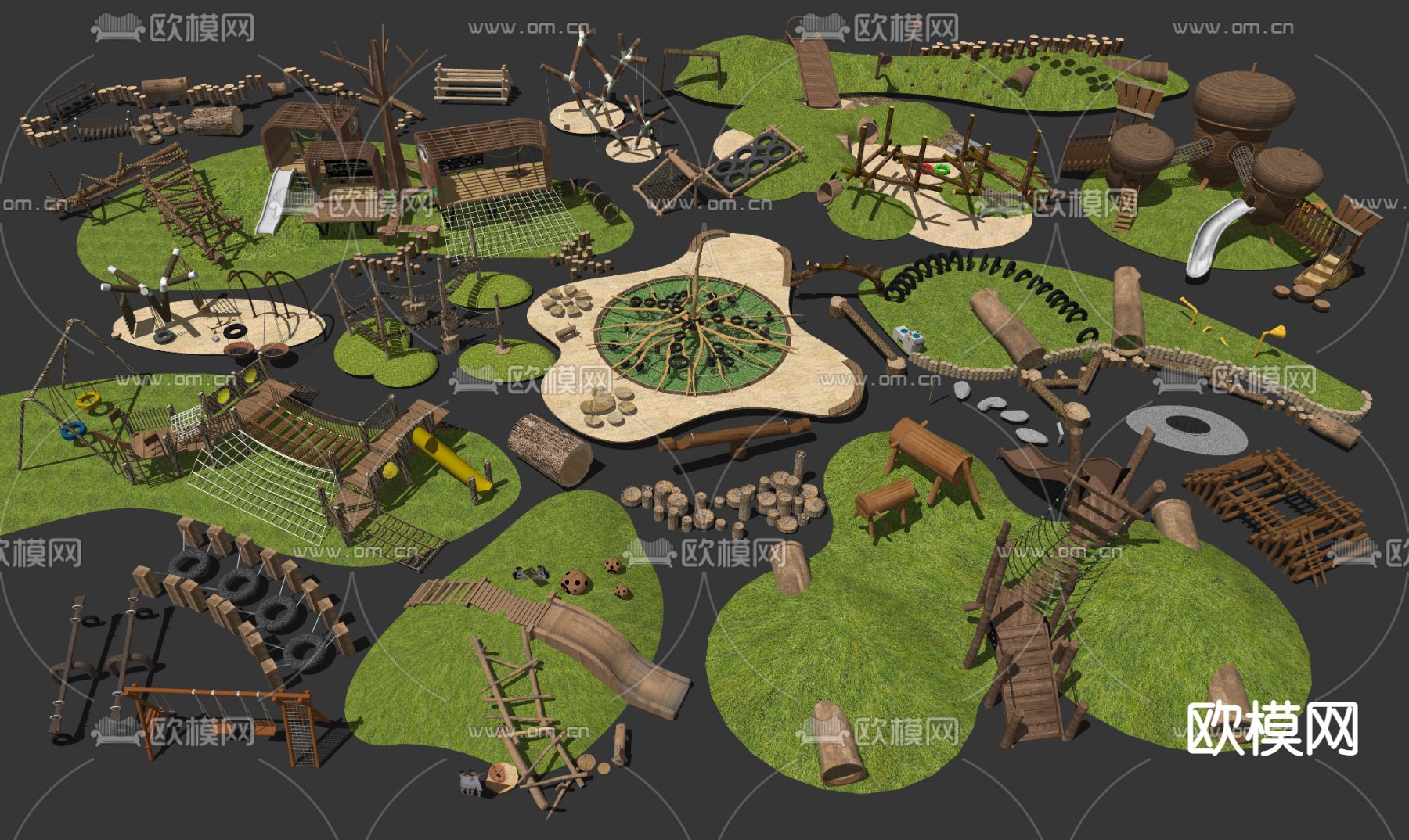 儿童游乐设施su模型