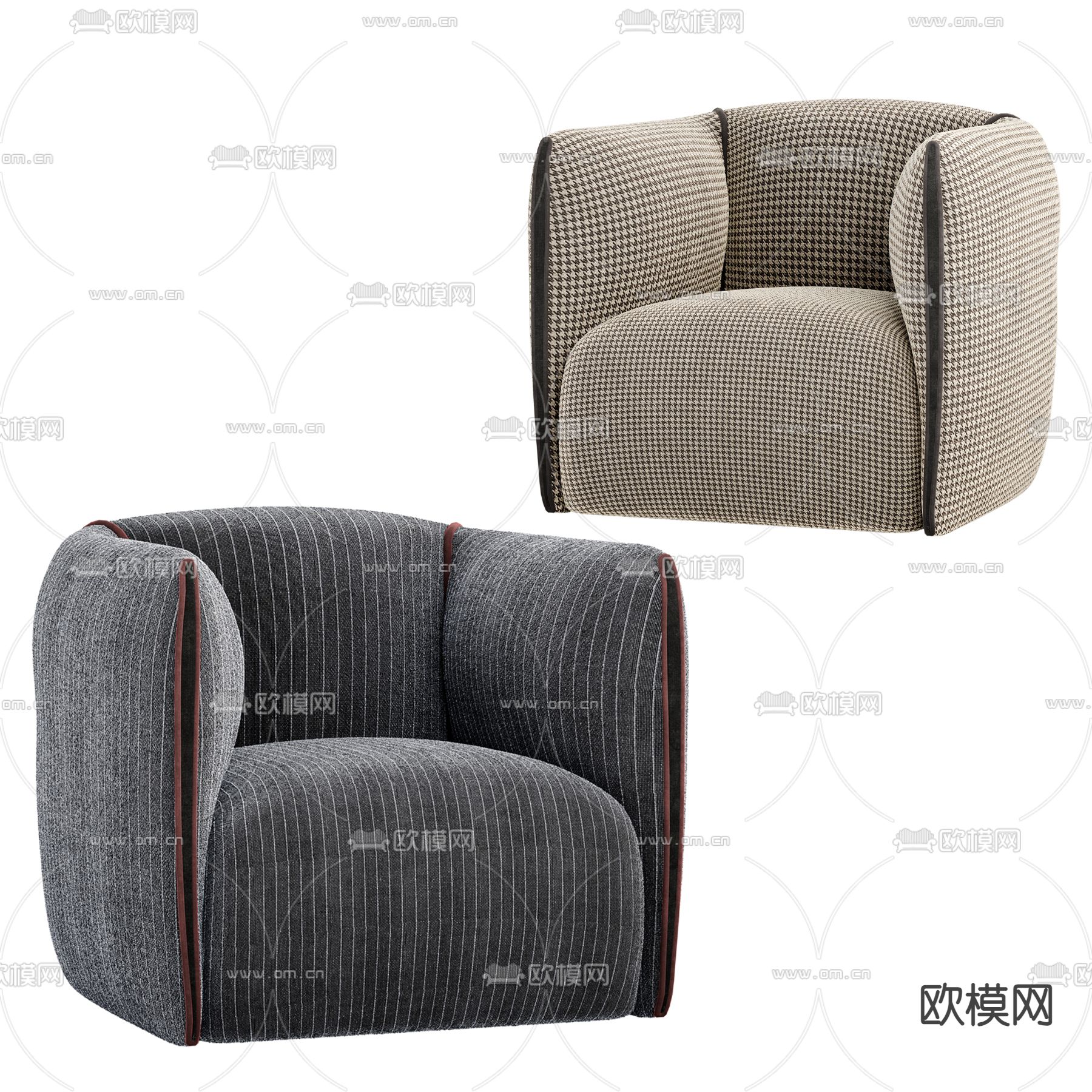 单人沙发3d模型下载（渲染图2）