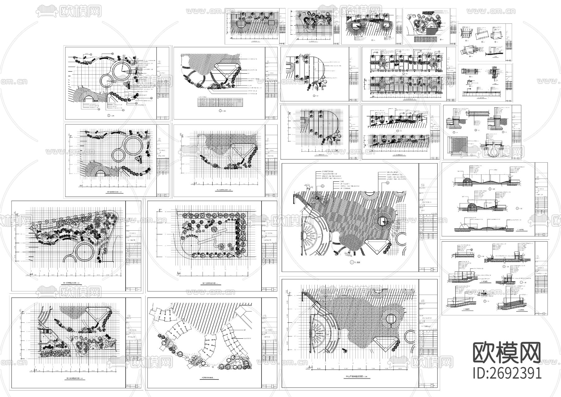 广场景观CAD施工图下载（渲染图7）