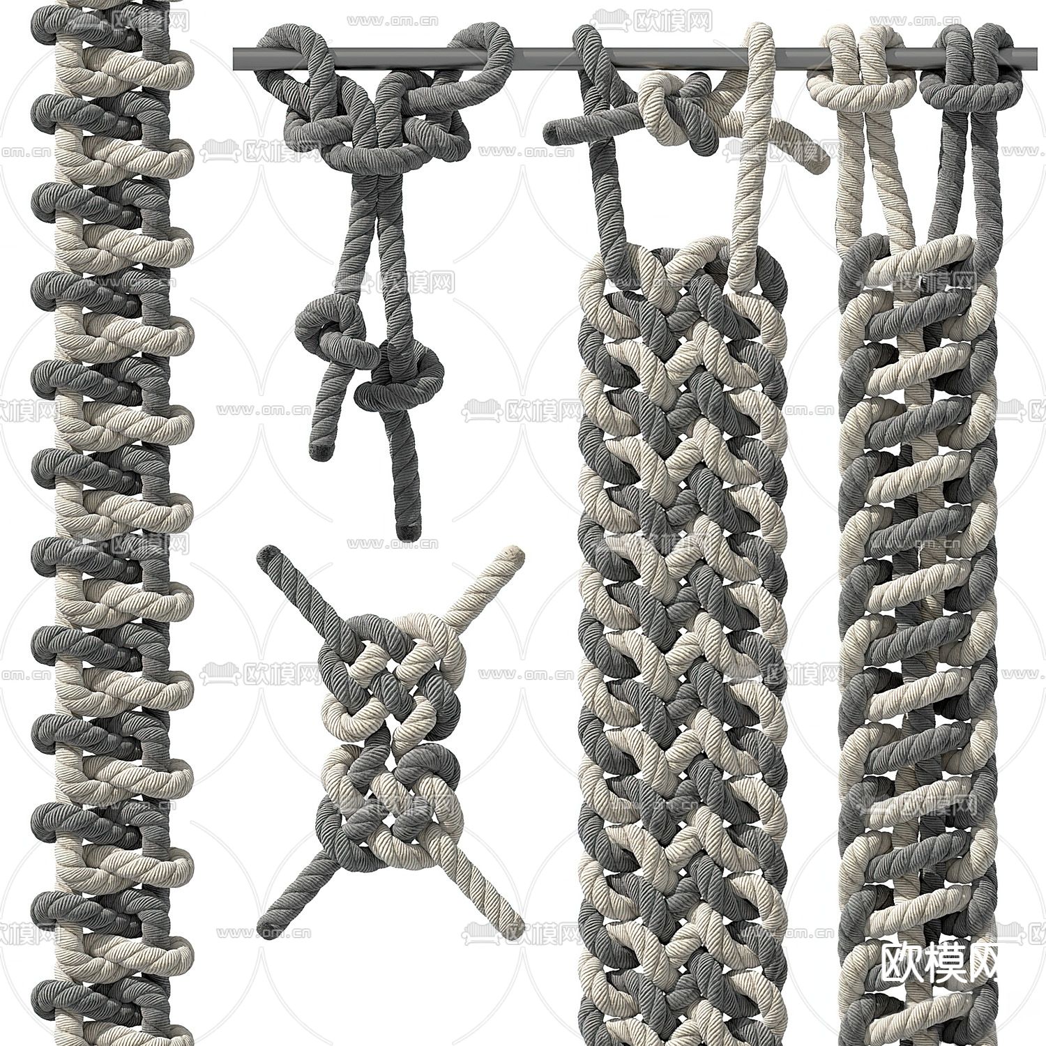 编织绳结 辫子绳索 安全绳3d模型下载_ID14137211_3dmax免费模型-欧模网
