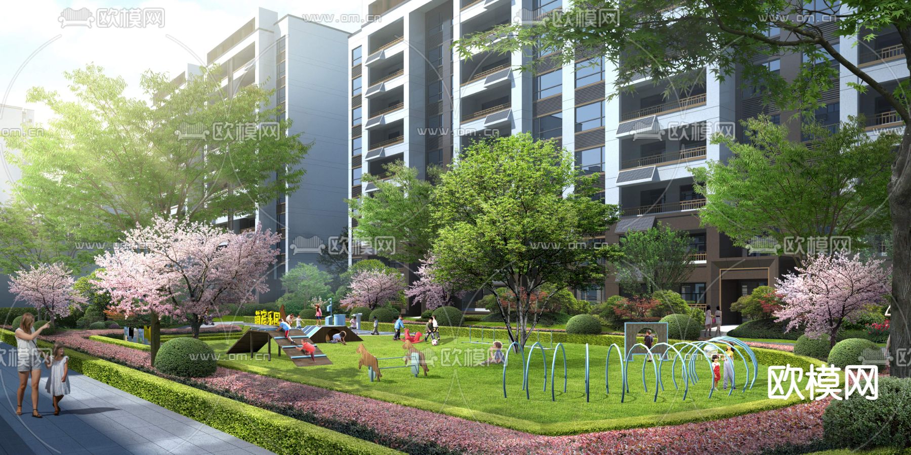 小区儿童乐园psd下载