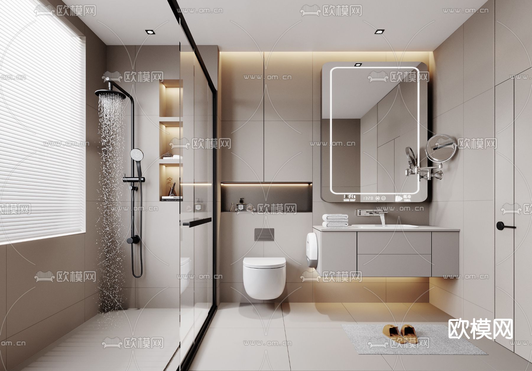 卫生间 浴室 洗手间3d模型下载