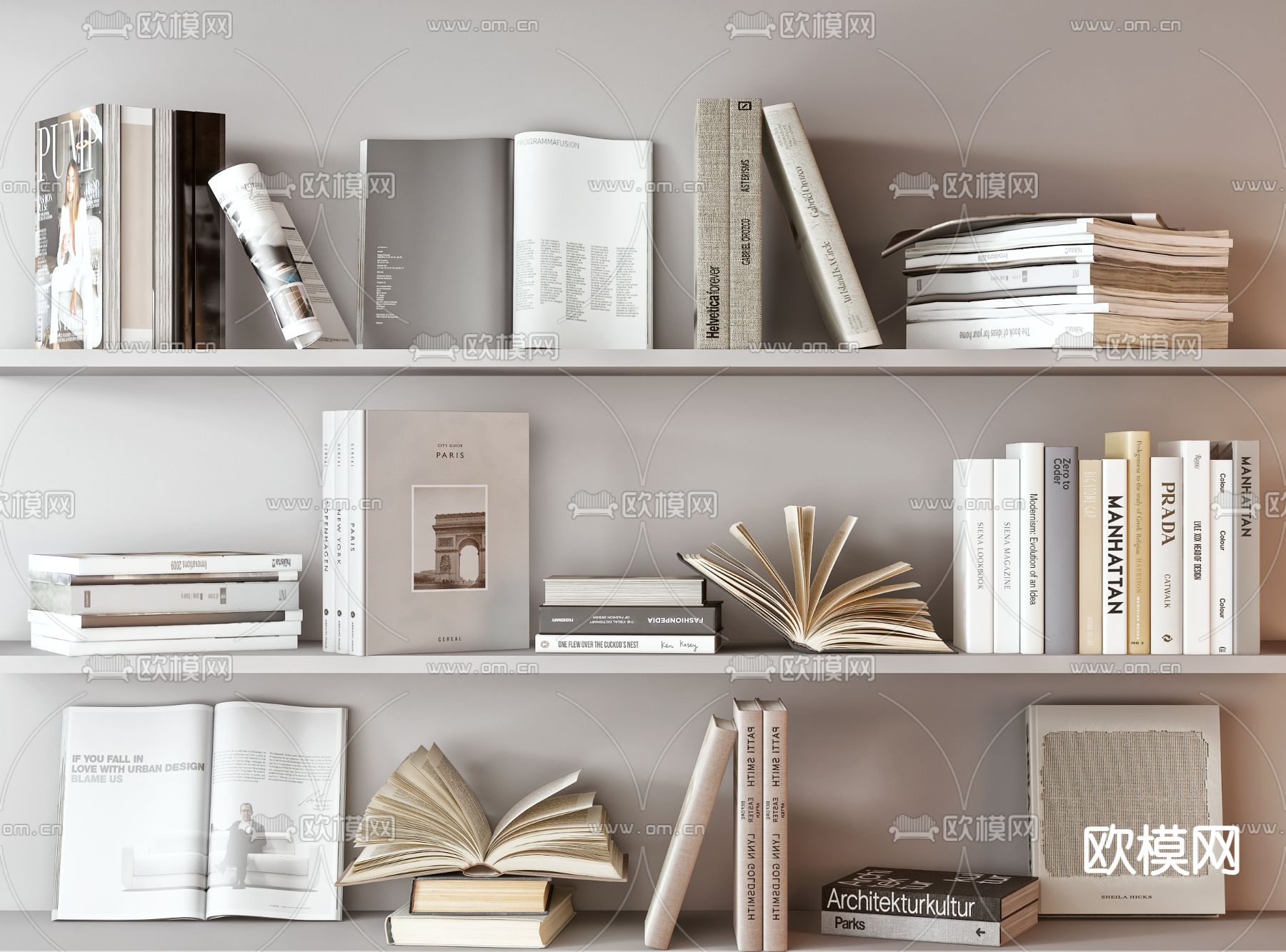 书籍 书本 杂志3d模型下载