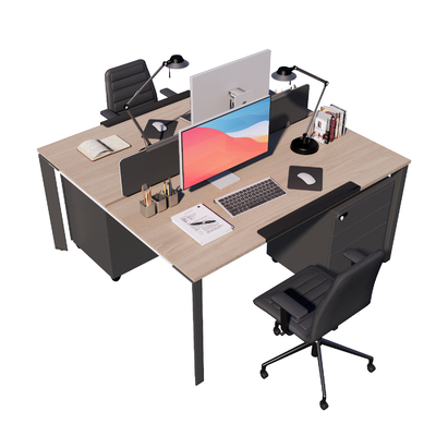  屏风卡位 办公桌椅su模型 