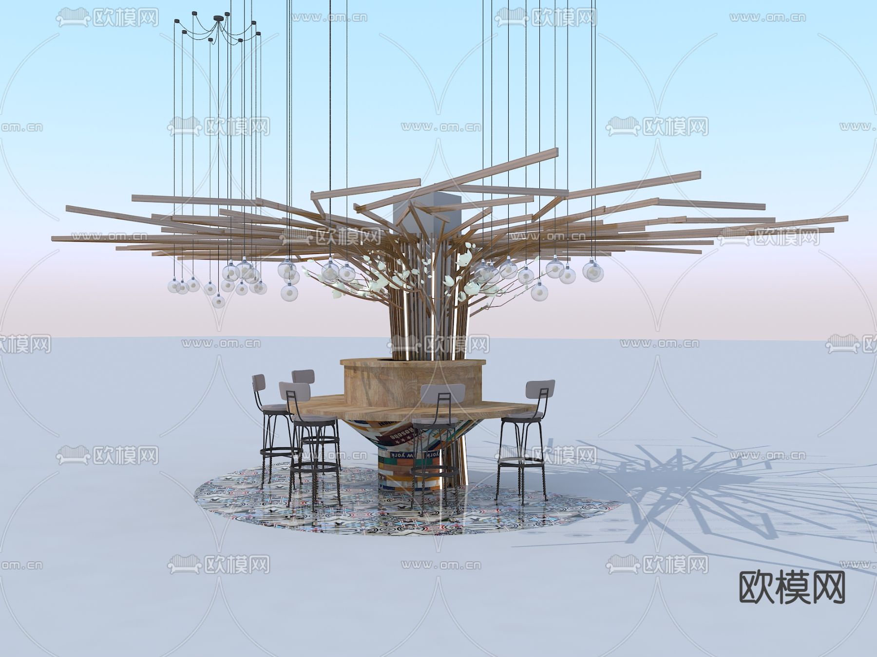 吊灯免费3d模型下载