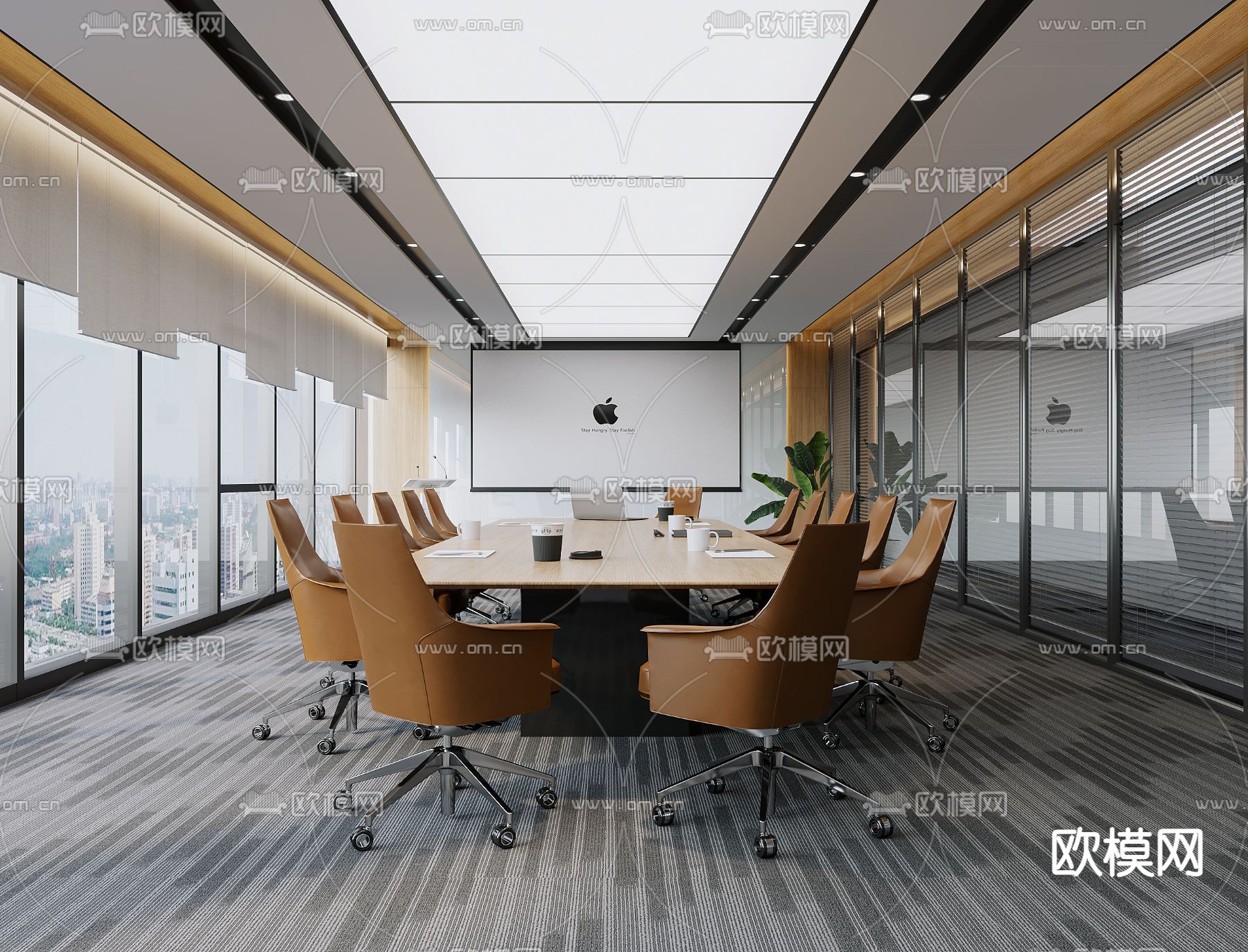 会议室 会议厅3d模型下载
