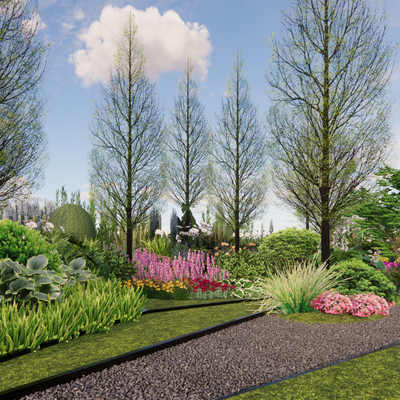  植物堆 花草su模型 