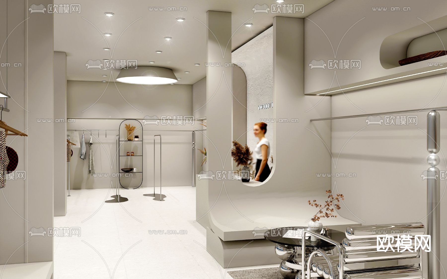 服装店 女装店3d模型下载（渲染图1）