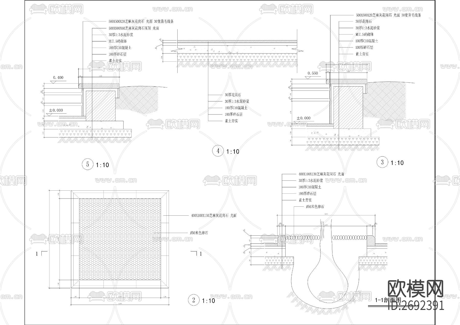 广场景观CAD施工图下载（渲染图4）