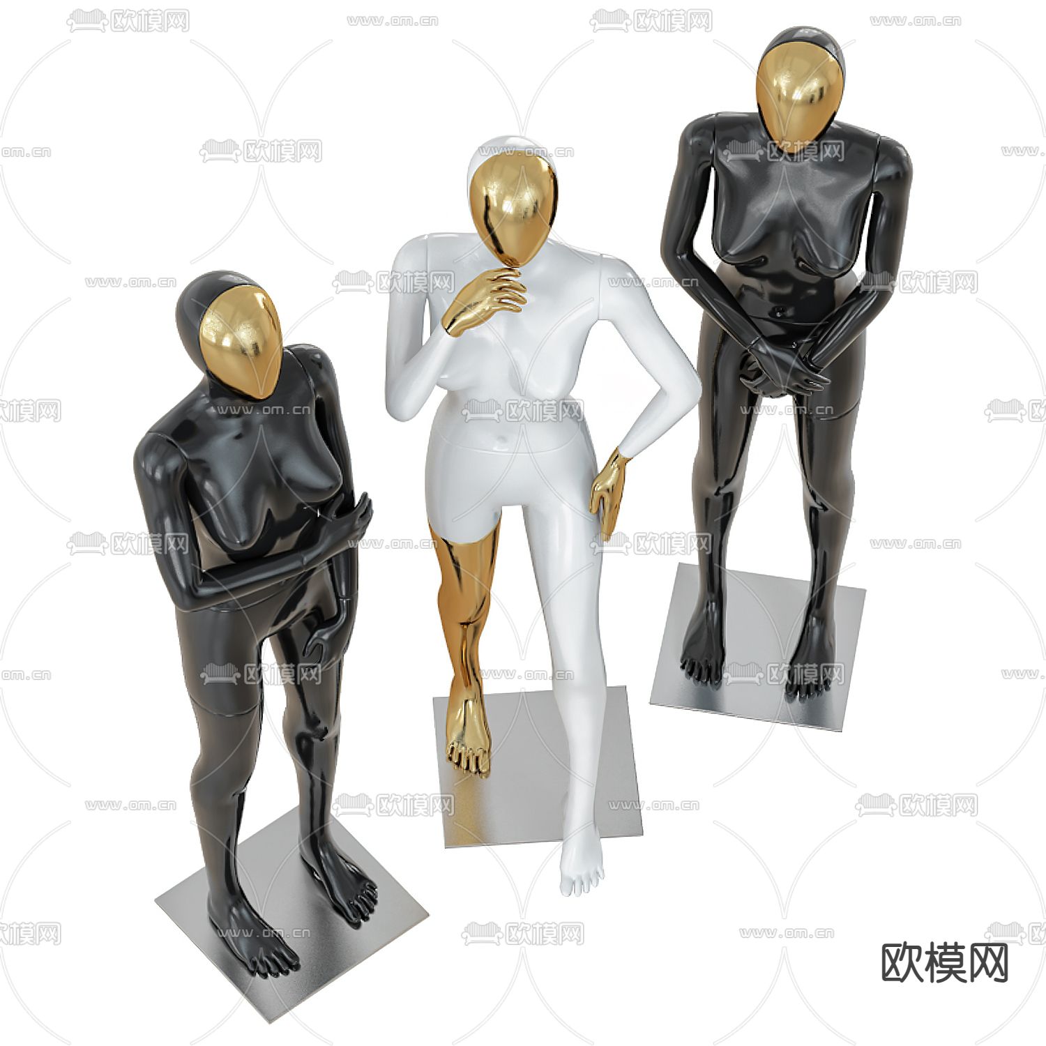 服装模特3d模型下载（渲染图3）