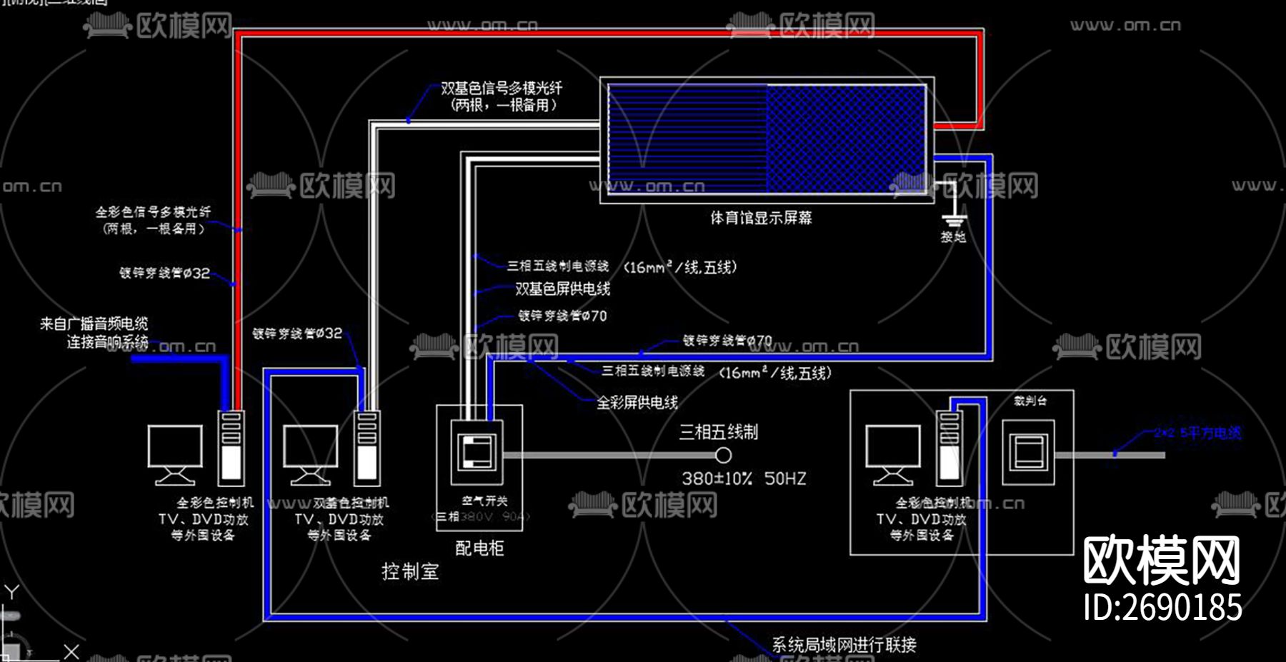体育馆CAD施工图下载（渲染图5）