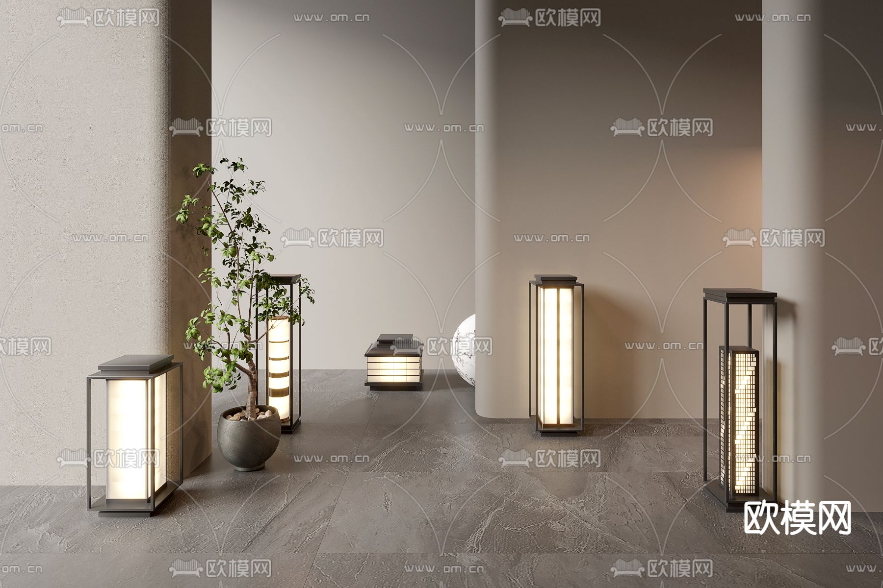 户外灯 景观灯 草坪灯 庭院灯3d模型下载