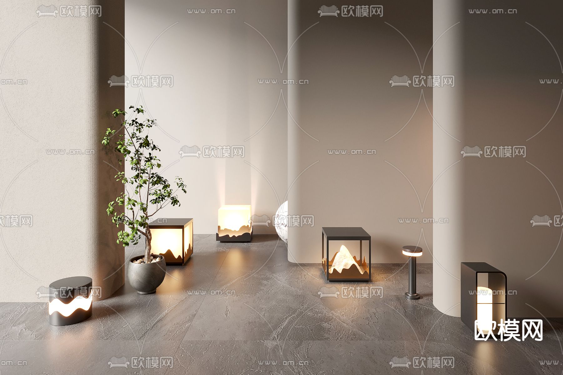 户外灯 景观灯 草坪灯 庭院灯3d模型下载