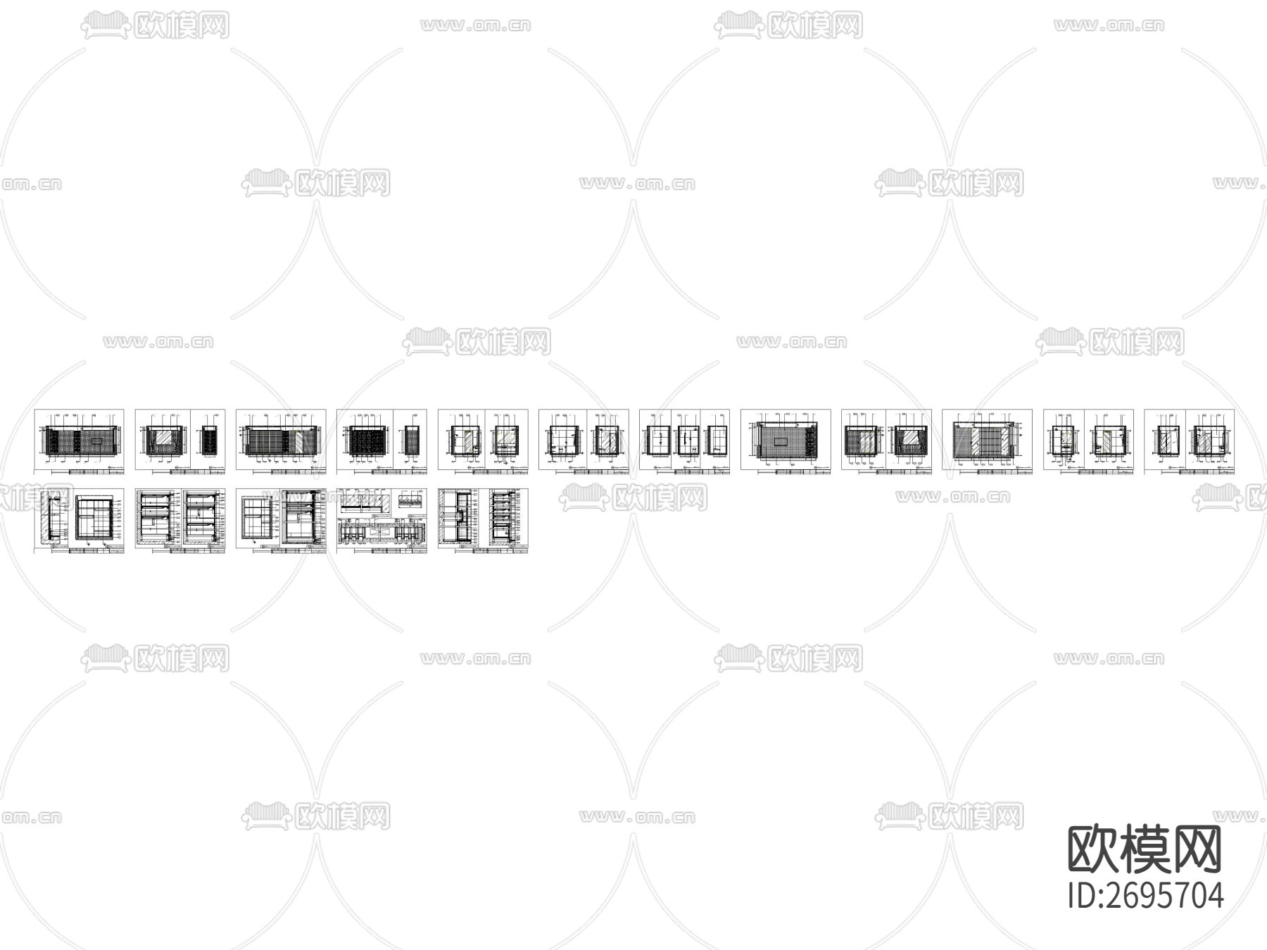 港式大平层CAD施工图下载（渲染图5）