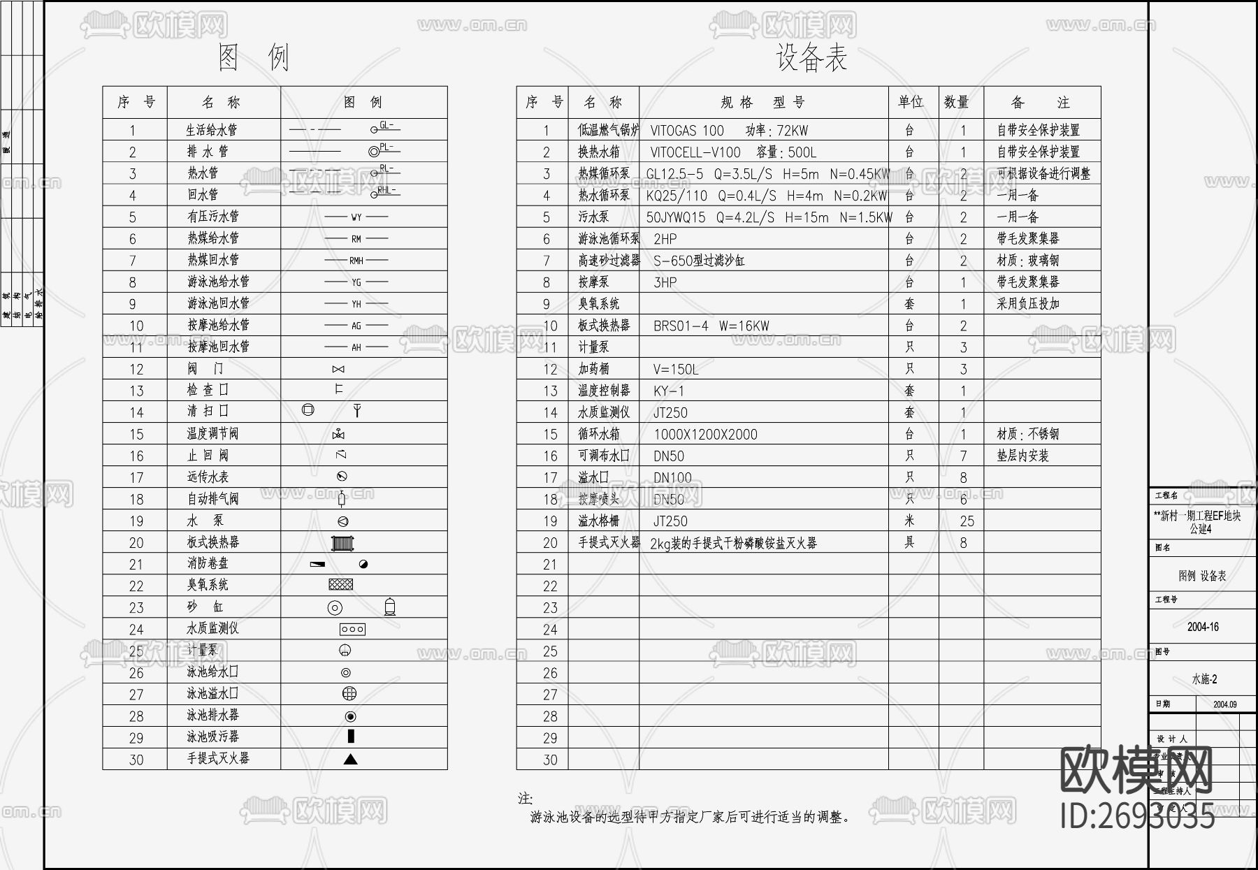 别墅给排水CAD施工图下载（渲染图2）