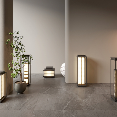  户外灯 草坪灯 庭院灯su模型 