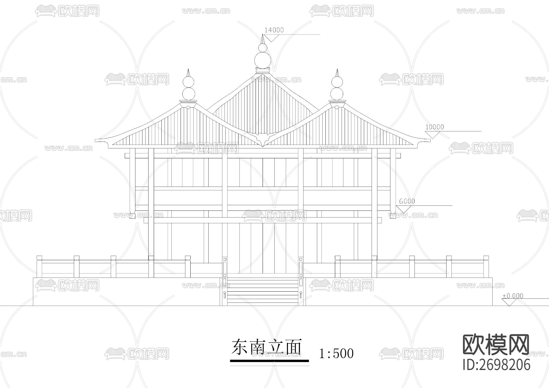 多种园林古建及小品节点大样下载（渲染图1）