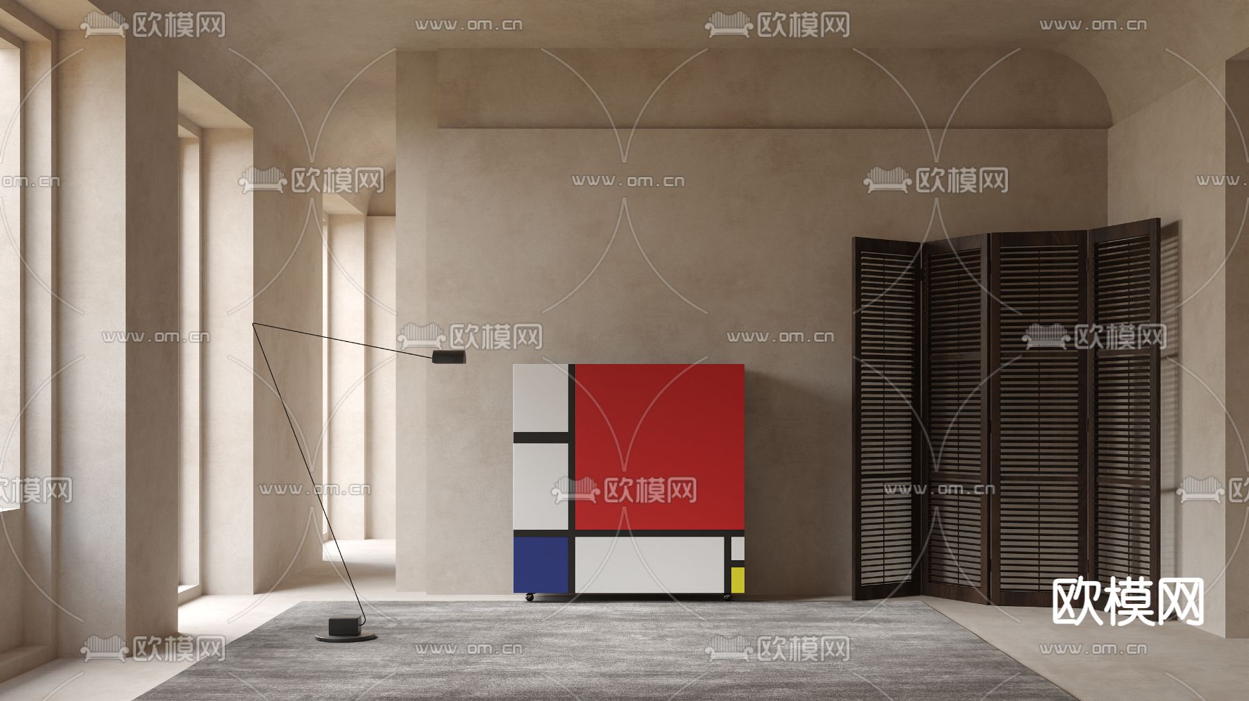 Cappellini边柜 储物柜3d模型下载