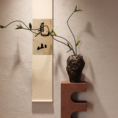  陶罐摆件su模型 