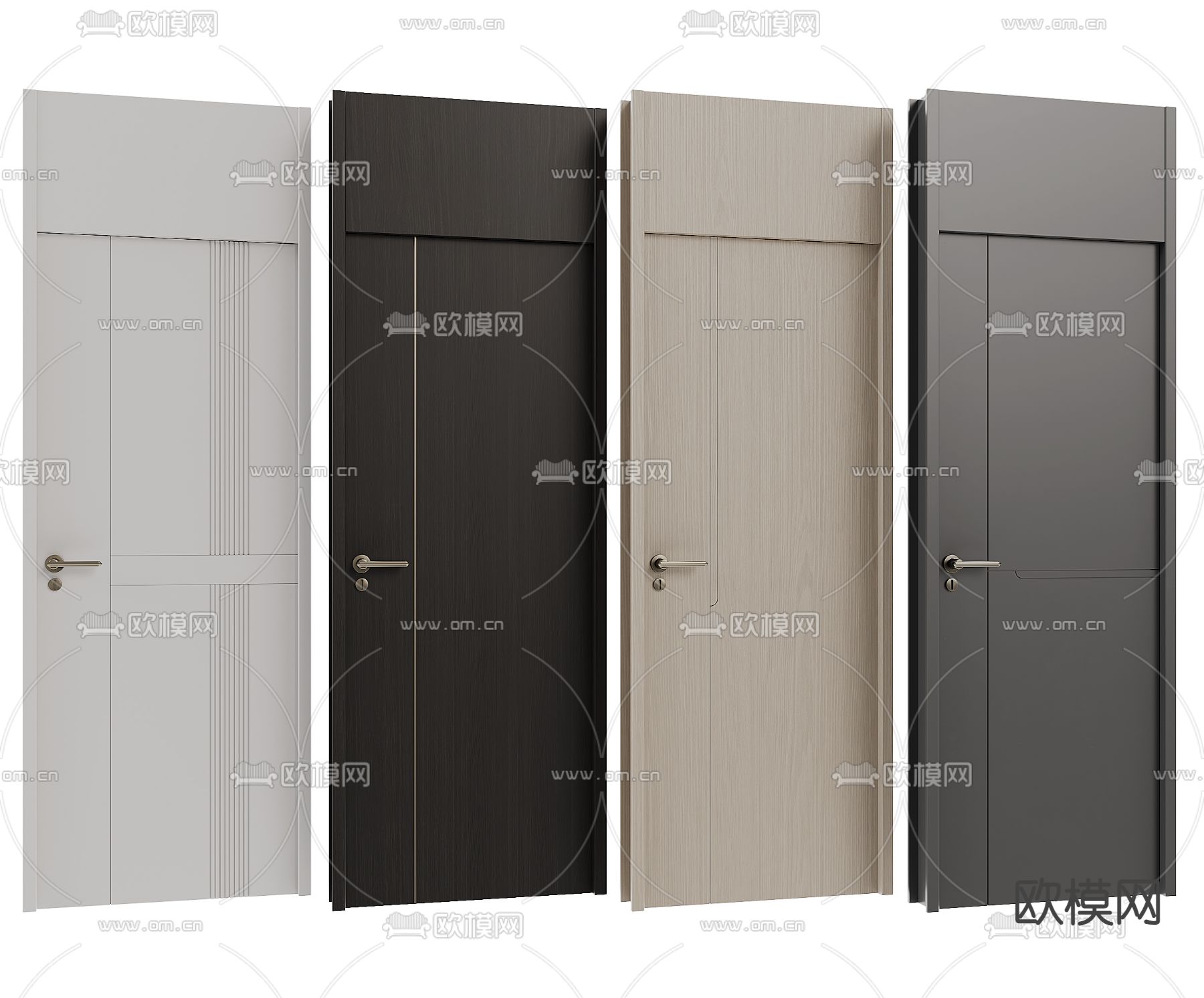 房门 卧室门 单开门 通顶门3d模型下载