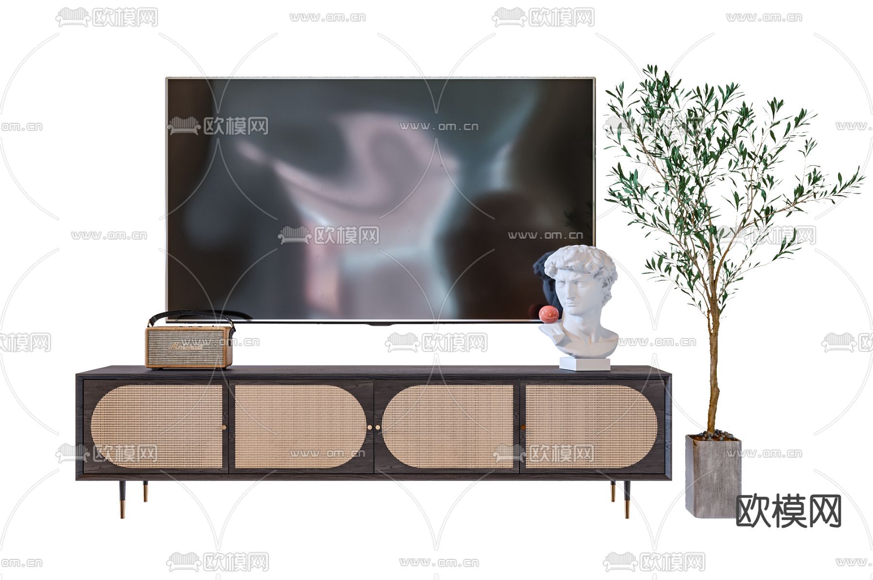 北欧电视柜3d模型下载