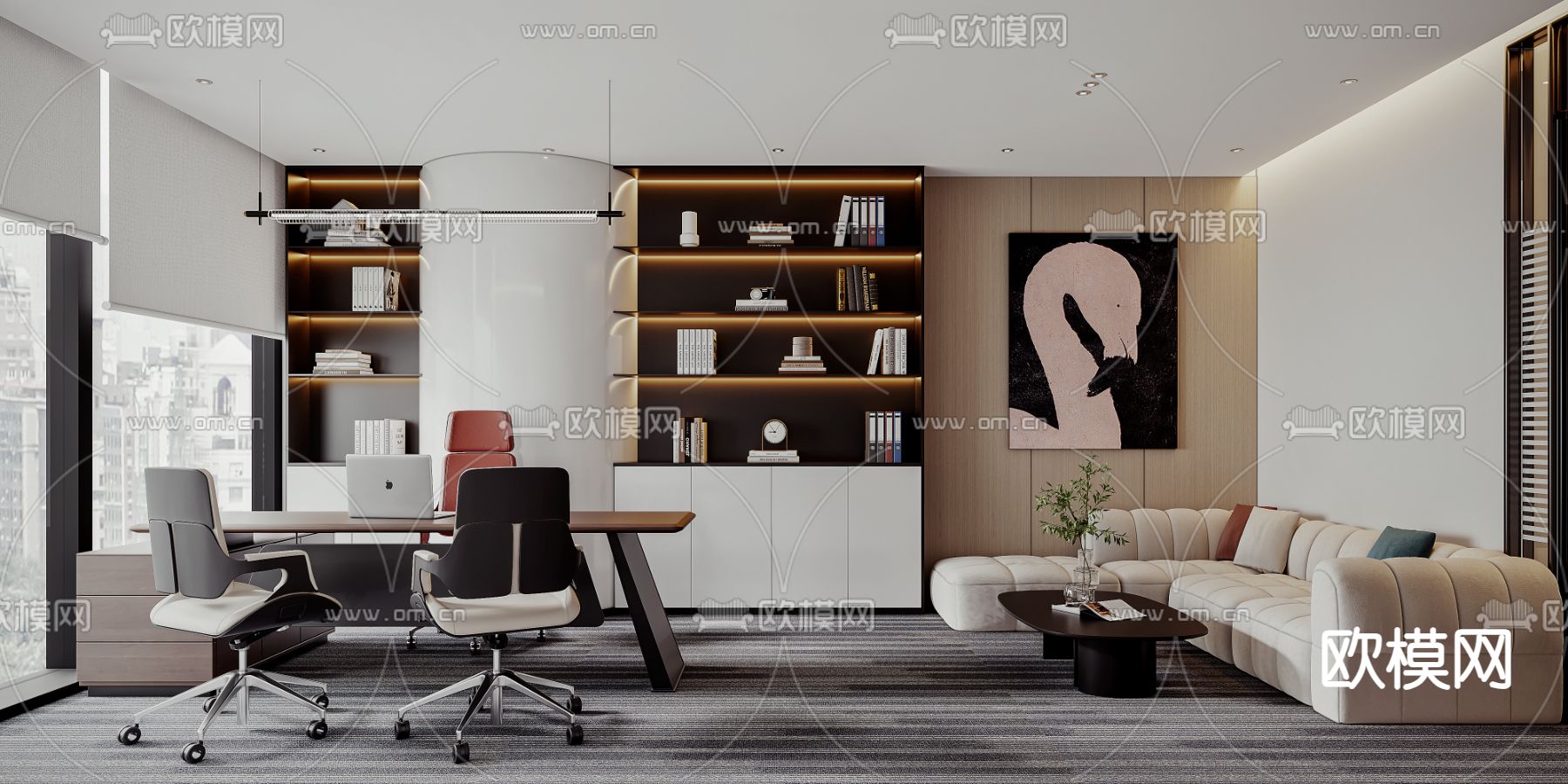 总经理室 董事长室3d模型下载