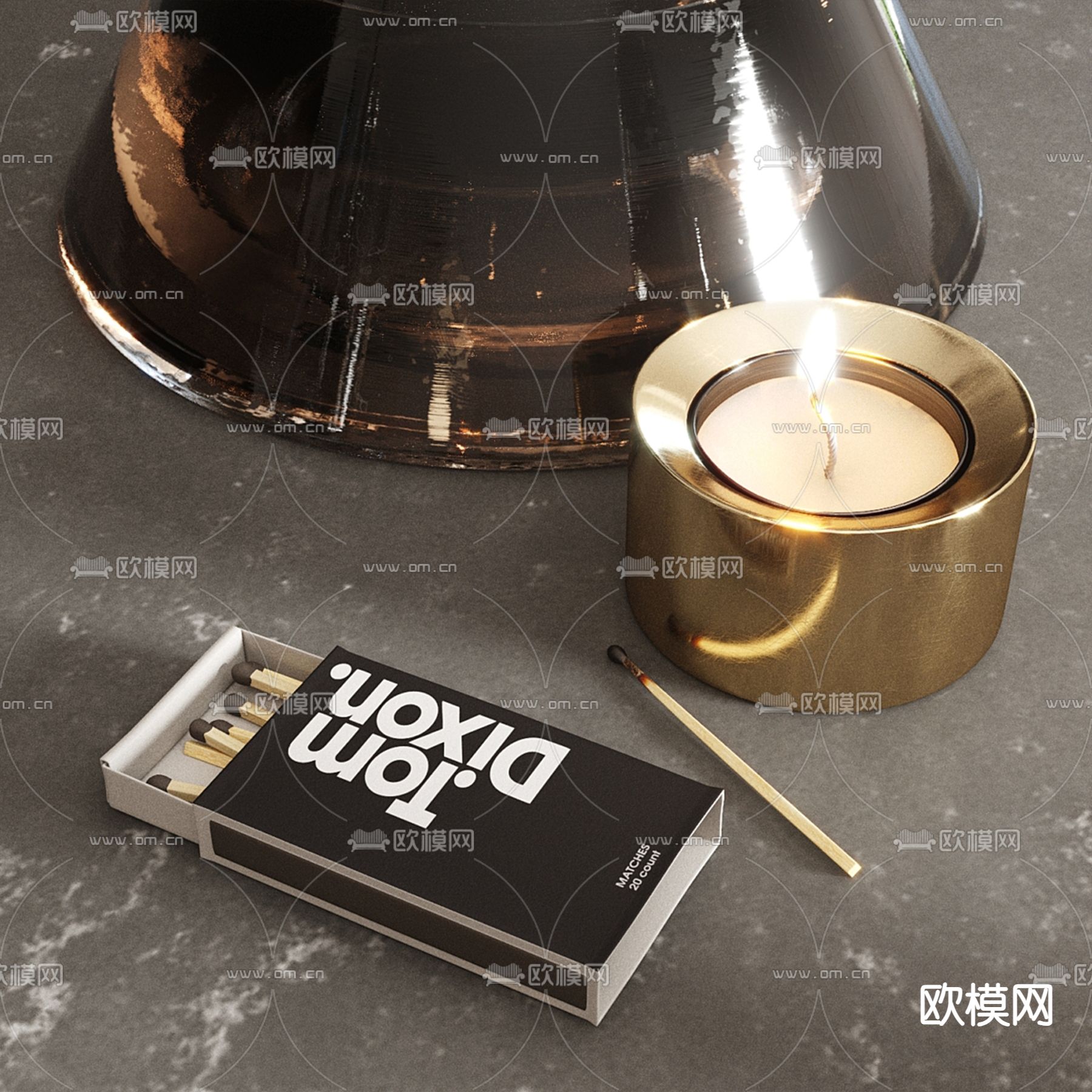 西餐餐具 碗碟刀叉3d模型下载（渲染图3）