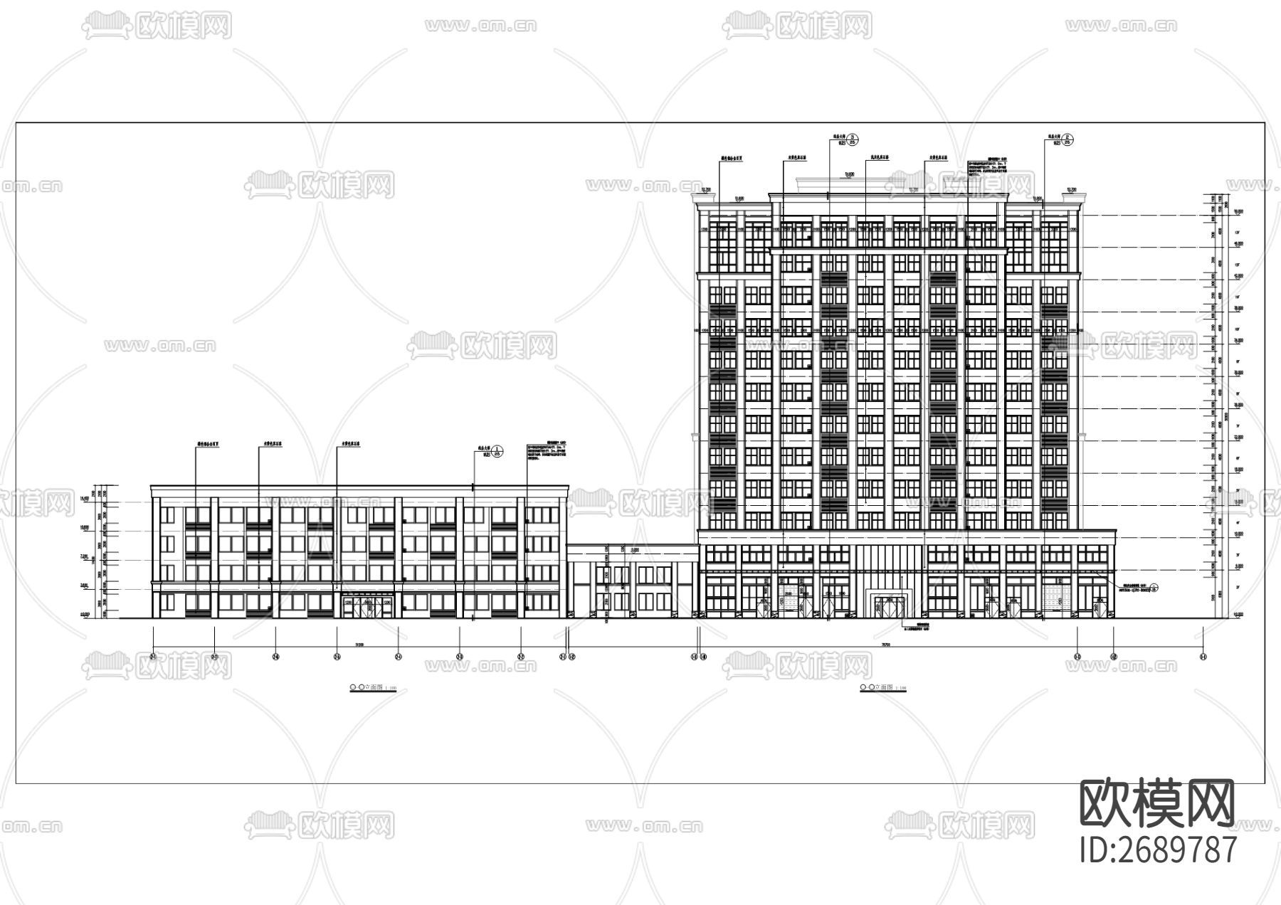 西南大学工科大楼cad施工图下载（渲染图6）