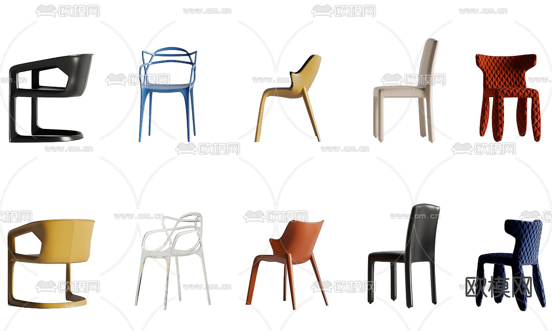 椅子 餐椅3d模型下载