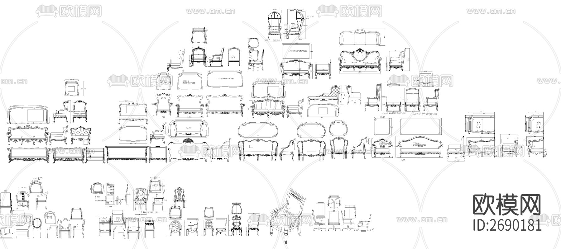 餐椅CAD图库下载（渲染图4）