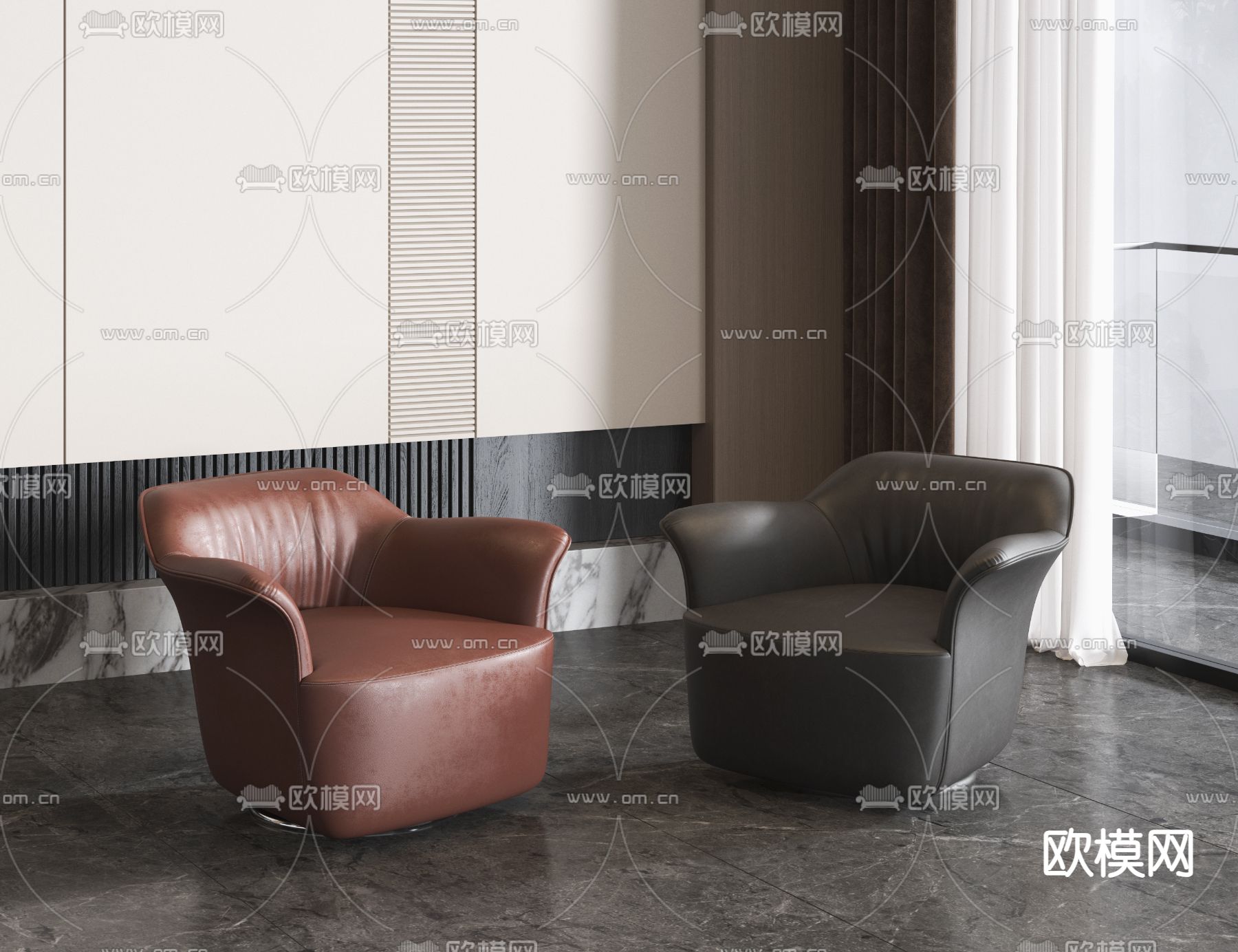 单人沙发3d模型下载
