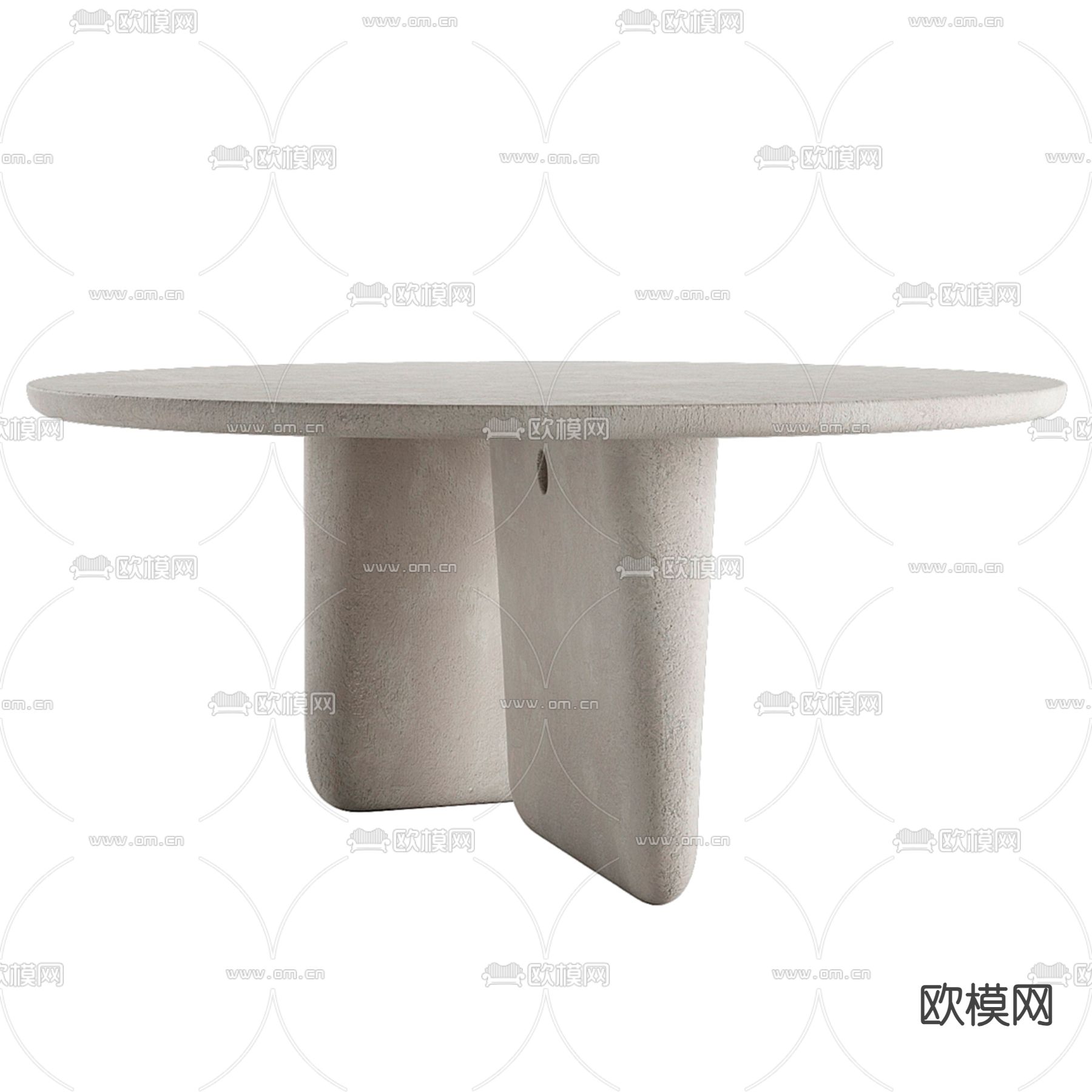 B&B 侘寂风餐桌3d模型下载（渲染图2）