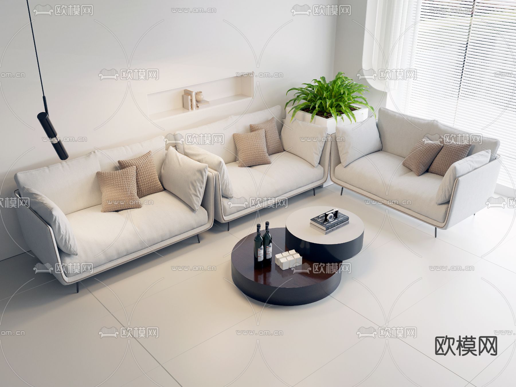 双人沙发3d模型下载