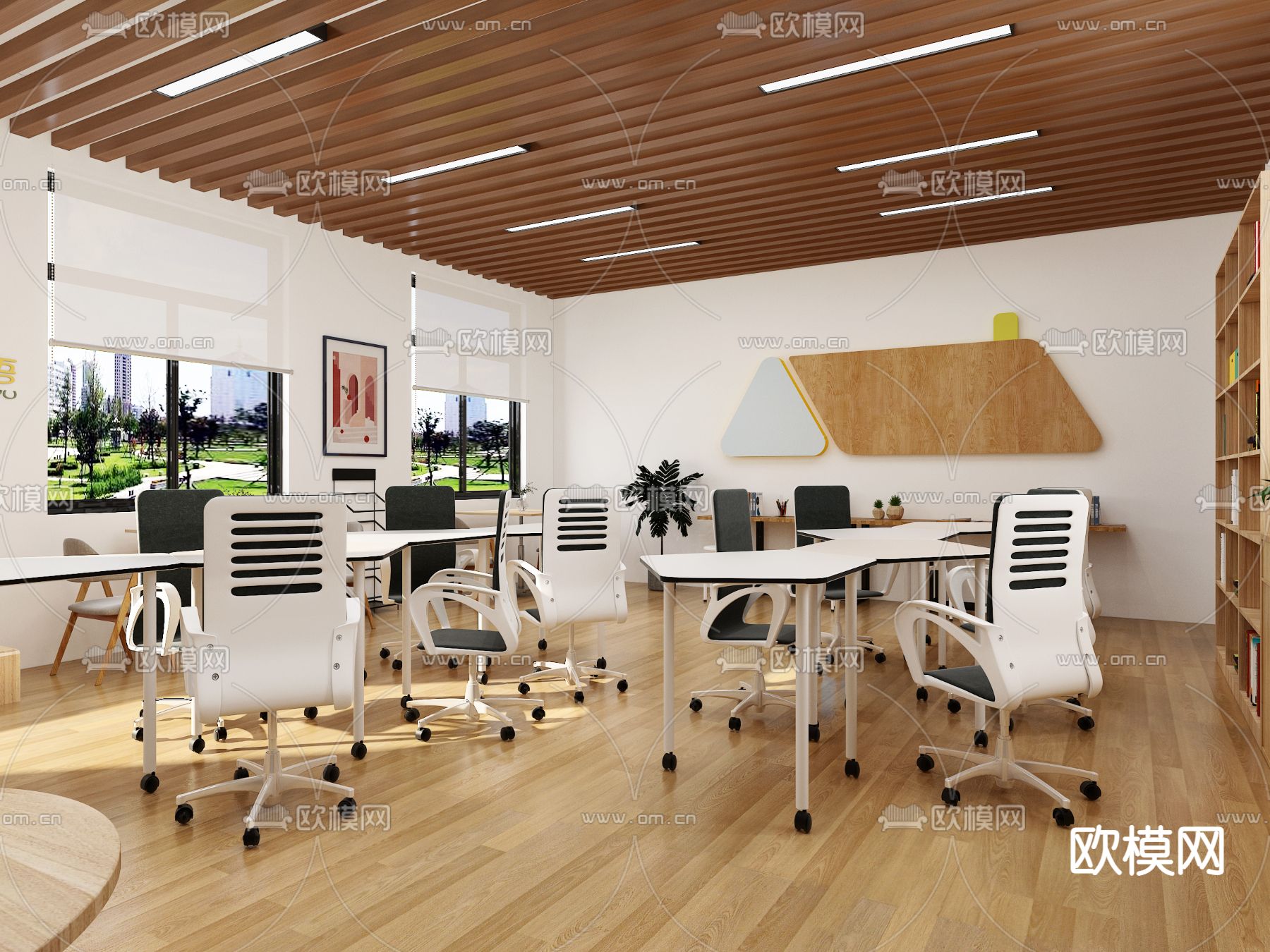 阅览室免费3d模型下载